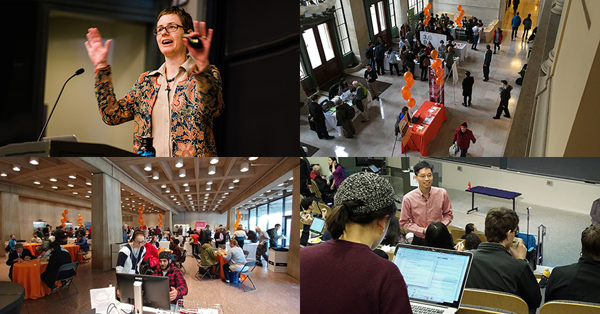 Festival of Learning (clockwise from u-left: Alice Pawley, Expo 2017, Pho Shen Lo, Expo 2018)