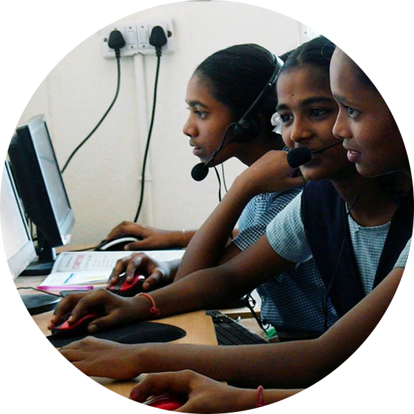 students at a computer 