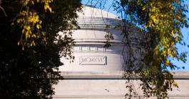 MIT dome through trees