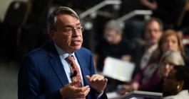 Dimitris Bertsimas answering audience questions