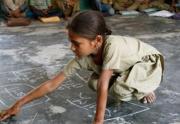 girl using chalk 