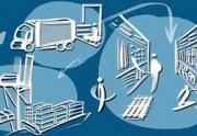 shipping goods in a truck and stocking shelves