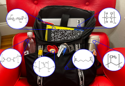 items in a bag with molecules 