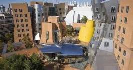 Aerial view of the Ray and Maria Stata Center at MIT