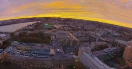 night image of MIT campus