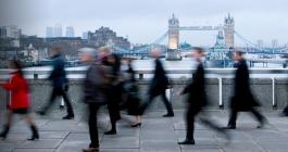 people walking in London, UK