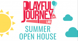 playful journey banner for upcoming open house