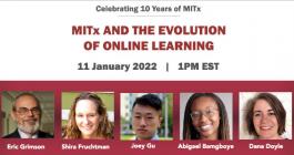 Headshots of Eric Grimson, Shira Fruchtman, Joey Gu, Abigael Bamgboye, Dana Doyle