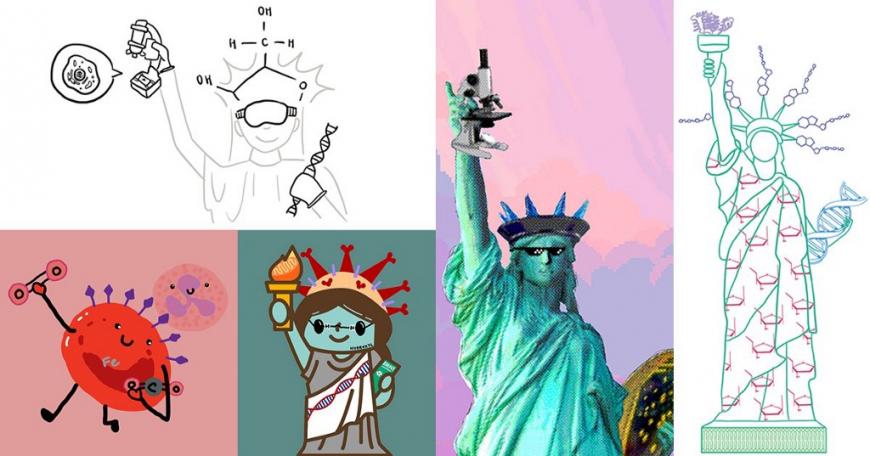 Lady Liberty learns biology