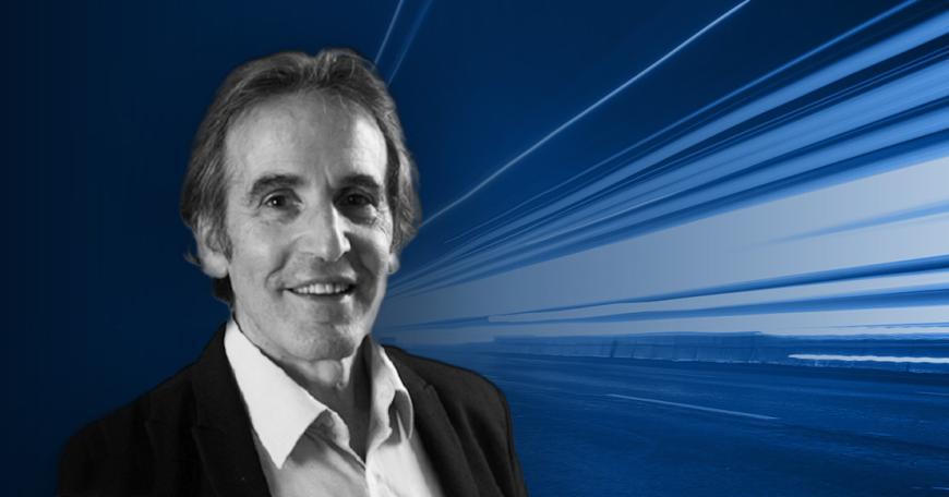 Graphic with a headshot photo of Denis Rothman in business attire