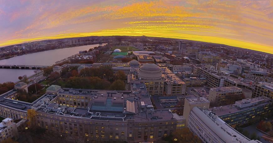 night image of MIT campus