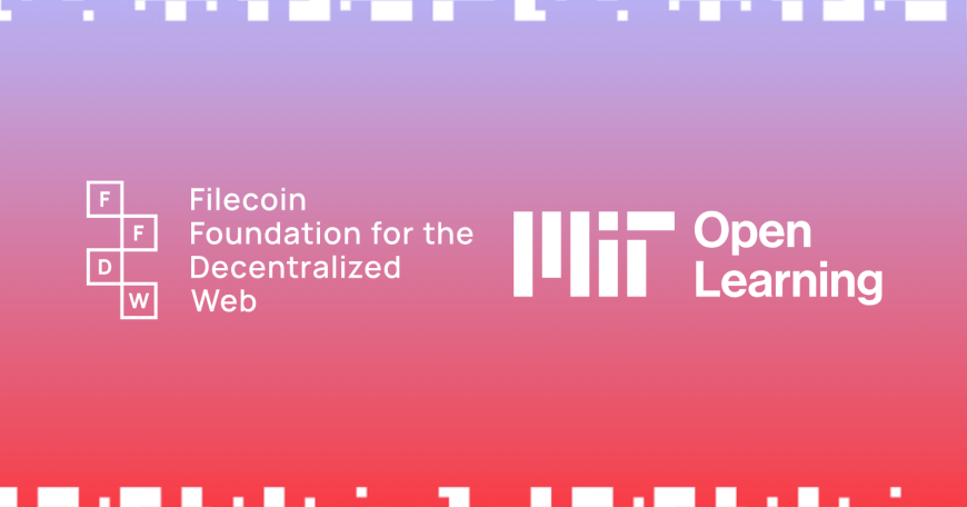 Graphic with logos of Filecoin Foundation for the Decentralized Web and MIT Open Learning