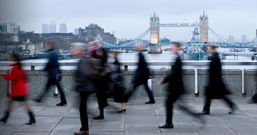 people walking in London, UK