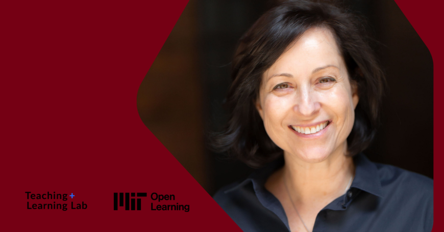 Logo of Residential Education and MIT Teaching and Learning Lab; Headshot of Lilach Mollick