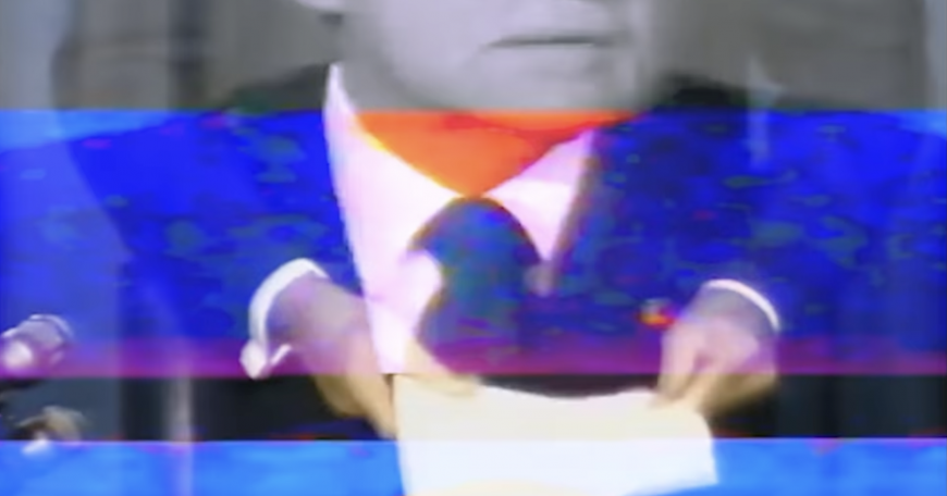 Video deepfake footage of President Nixon in the Emmy award-winning "In Event of Moon Disaster."