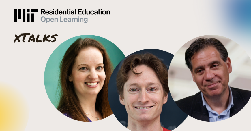 Headshots of Laura Frawley, Jon Bloom, and Andreas Karatsolis