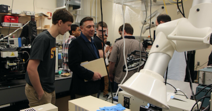 students in a lab