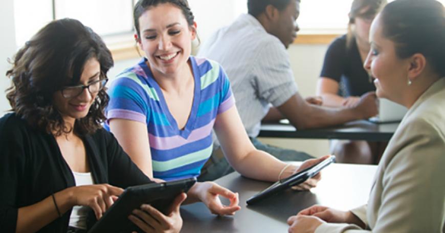 students using tablets