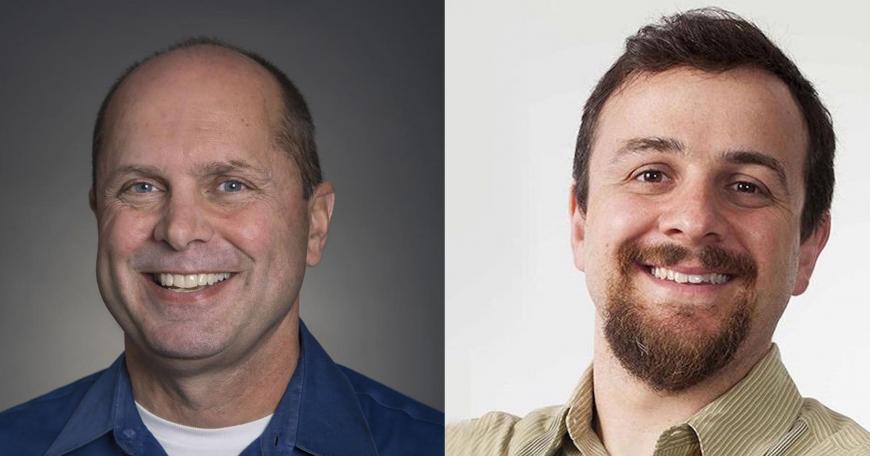 Chris Caplice (left) is executive director of the MIT Center for Transportation and Logistics, and Justin Reich is executive director of the MIT Teaching Systems Lab.