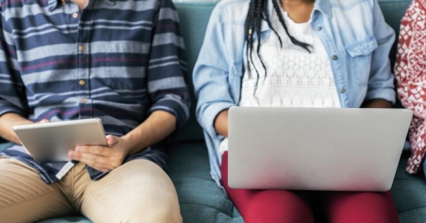 Researchers collaborating 