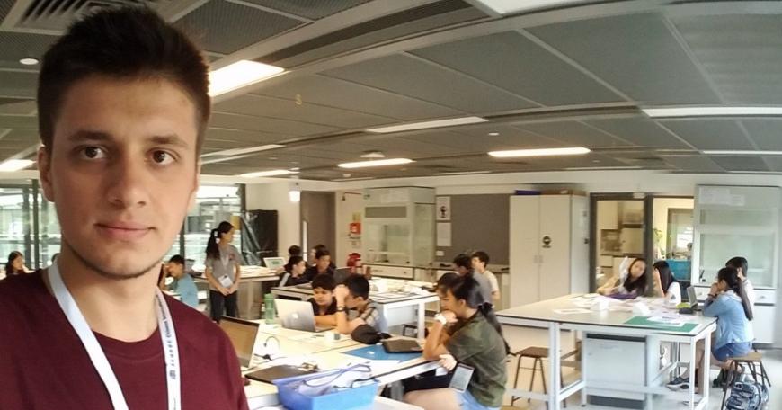 MIT senior Bahrudin Trbalic was involved in STEAM camps held in Hong Kong and Suzhou, China, where he shared his passion for physics and engineering with young learners.