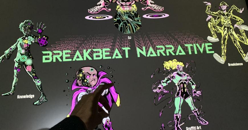 Designed by an MIT team using artificial intelligence, “The [R]evolution of Hip Hop Breakbeat Narratives” is an immersive art installation designed for the forthcoming Universal Hip Hop Museum in New York City.