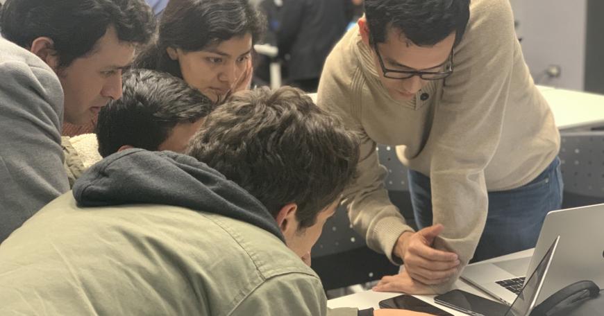 Learners in the Advanced Program in Data Science and Global Skills interact with each other in physical space while receiving live instruction and feedback from teaching assistants, recruited by the MIT Institute for Data, Systems, and Society, to support their journey through the MicroMasters Program in Statistics and Data Science.