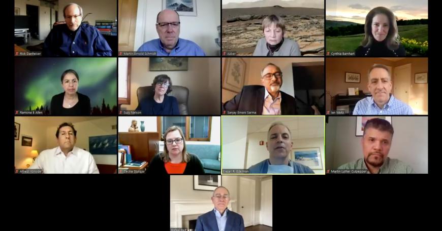 MIT web meeting with leadership 