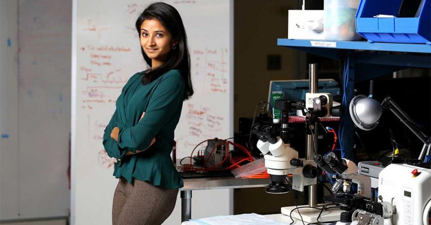 Shriya Srinivasan of MIT is the $15,000 Lemelson-MIT Student Prize “Cure it!” Graduate Winner for her Cutaneous Mechanoneural Interface (CMI), a new type of surgical process for amputee patients that would allow a person to sense what their prosthesis feels.