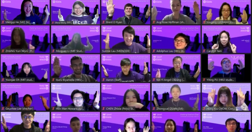 2021 Hacking Kowloon East Ice-breaking activities featured both MIT and Hong Kong cohorts via Zoom.