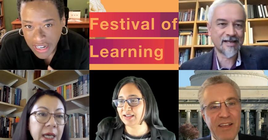 Clockwise from top left: Melissa Nobles, Krishna Rajagopal, Martin Bazant, Arathi Mehrotra, and Emma Teng