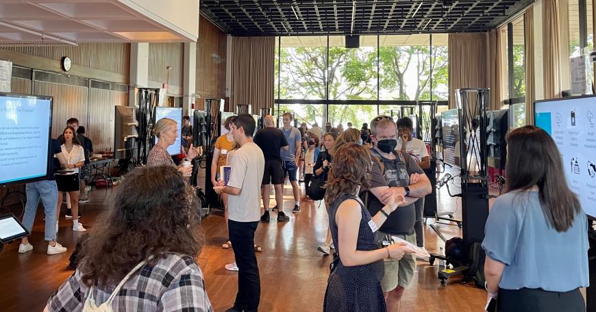 Experiential Ethics is a summer course that MIT students take in conjunction with an internship, job, or research experience that teaches them ethical principles and then challenges them to think about those concepts and apply them in the context of their concurrent summer experience. Here students present a final project.