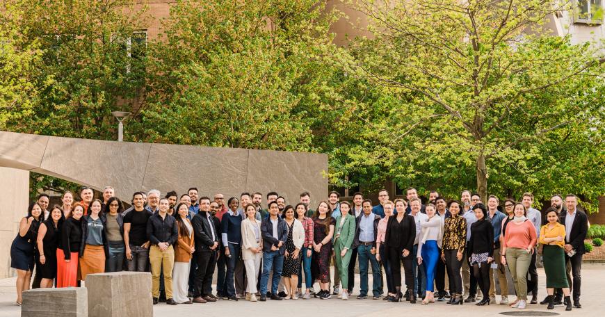 Group photo of the MIT Bootcamps staff, learners, and coaches at the Venture Advancement Program.