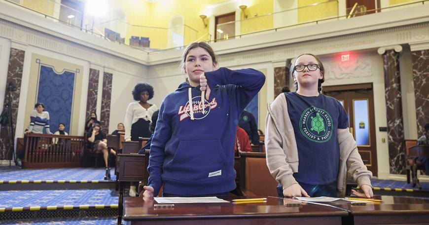 MIT RAISE celebrated the second annual Day of AI with two flagship local events. The Edward M. Kennedy Institute for the U.S. Senate hosted students from Warren Prescott Middle School and New Mission High School for a human rights and data policy-focused event that was streamed worldwide. 