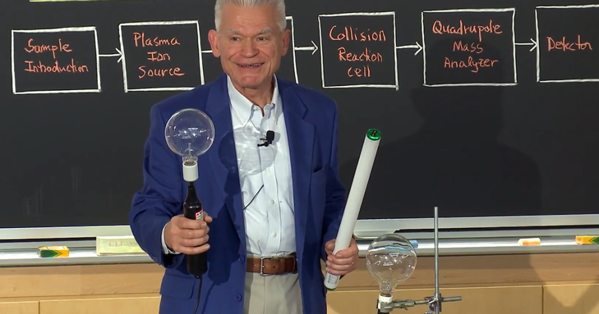 A global model for open sharing in higher education, MIT OpenCourseWare offers materials on its website from more than 2,500 undergraduate and graduate courses. And with 5 million subscribers, OpenCourseWare’s YouTube channel inspires millions of learners across the globe to expand their knowledge and develop new skills for free. Pictured: John Dolhun as seen teaching 5.310 (Laboratory Chemistry).