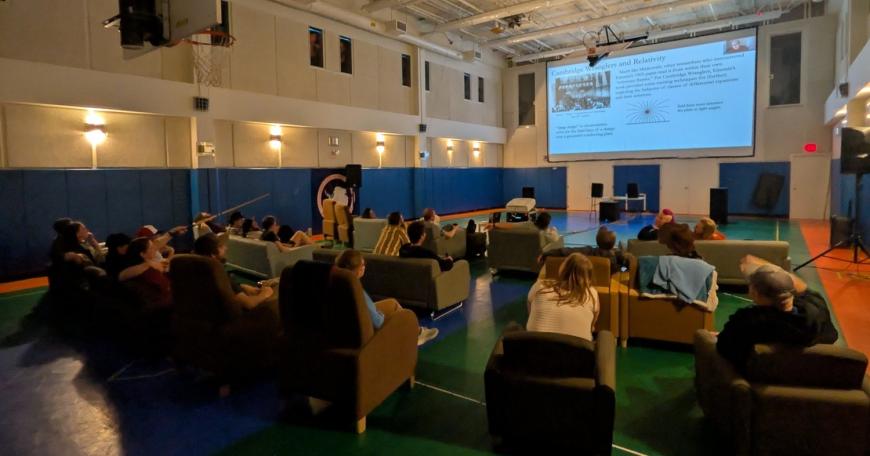 John Della Costa, a researcher on the BICEP project in Antarctica, uses free open educational resources on MIT OpenCourseWare in a weekly “Fysics Fridays” series he started with his team.