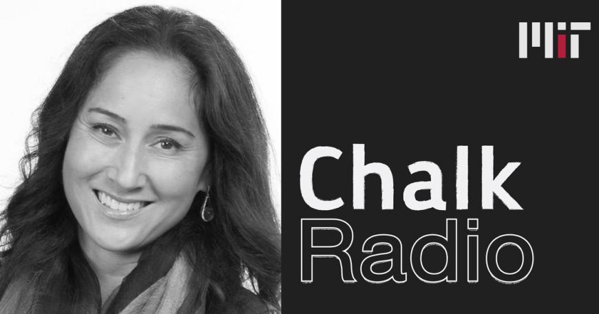 Headshot of Cynthia Breazeal next to Chalk Radio logo.