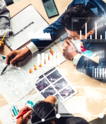 people working at a table