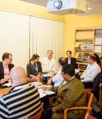 Members of the Workplace Learning at J-WEL Consortium in discussion during the inaugural J-WEL Week in October 2017.