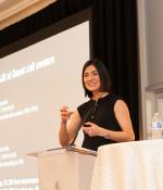Zeynep Ton, an adjunct associate professor at the MIT Sloan School of Management, speaking at the recent 2018 MIT Sustainability Summit, held March 9.