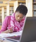 Student studying