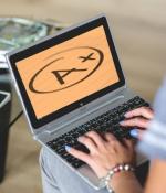 MIT Student on a laptop 