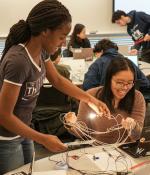 MIT students explore the practical application of electromagnetic concepts through 8.02 (Electricity and Magnetism) class experiments. 