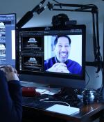 From his home, Abel Sanchez leads the live virtual delivery of Digital Transformation offered by MIT Professional Education. The program included 30 professionals, each also participating from home.