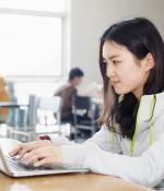 High school learner on a laptop