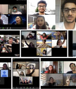 Participants collaborate online to propose innovative solutions to tackle the Covid-19 outbreak at MIT HealthHACK.