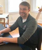 Kyle Filipe working from home. "Our mentality is: keep telling us what you need and we'll keep trying to figure out creative solutions. That’s what [MIT IS&T] did before Covid-19 and that’s what we’ll do long after Covid-19.”