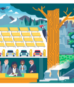 A graphic from the revamped MIT Climate Portal illustrates the section of the website on What Can Be Done About Climate Change?