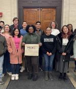 Ten undergraduates from 10 universities around the United States visited MIT to participate in the first MICRO Summit earlier this year. Pictured are the student interns, organizers, and the career panelists. 