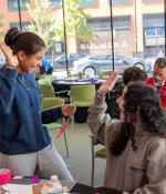 “Cosmic Comfort,” one of Day of Design's pilot workshops, was inspired by MIT's Space Architecture course (MAS.S66/4.154/16.89). It was first offered during the 2024 Cambridge Science Festival.